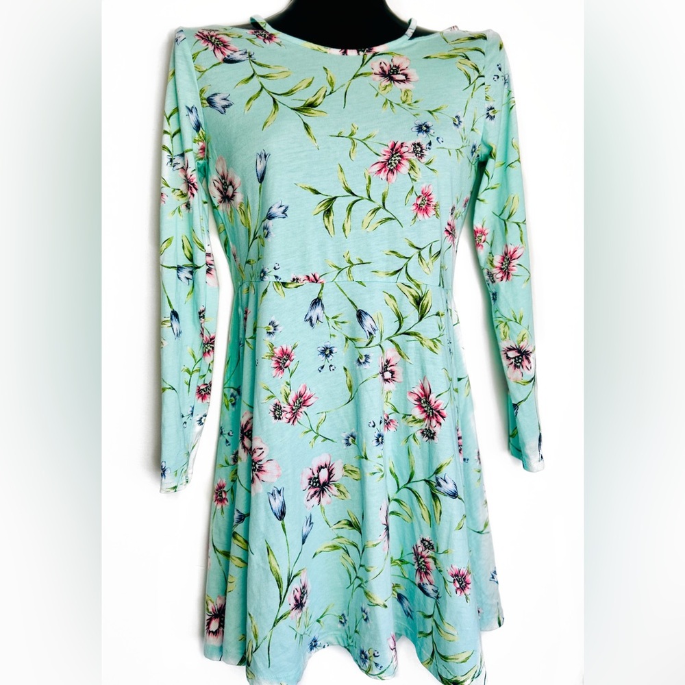 Girl’s Floral Long Sleeve Dress